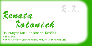 renata kolonich business card